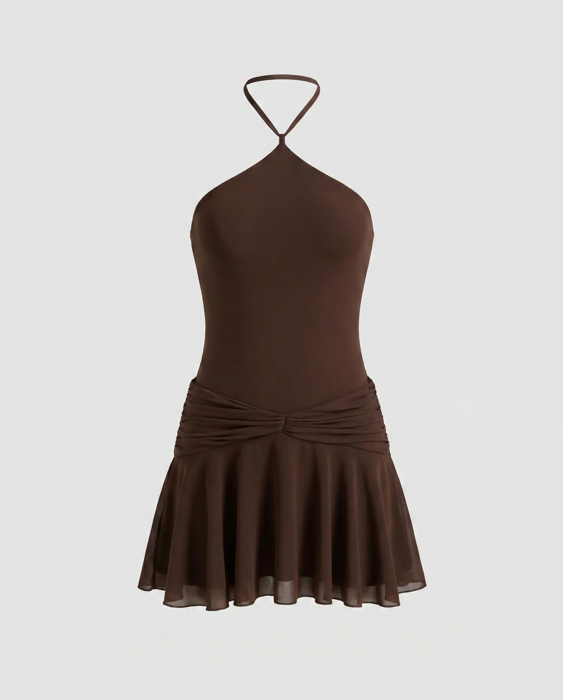Damen Sommerkleid mit schwingendem Rock und charmantem Halterneck R&B - Image 5