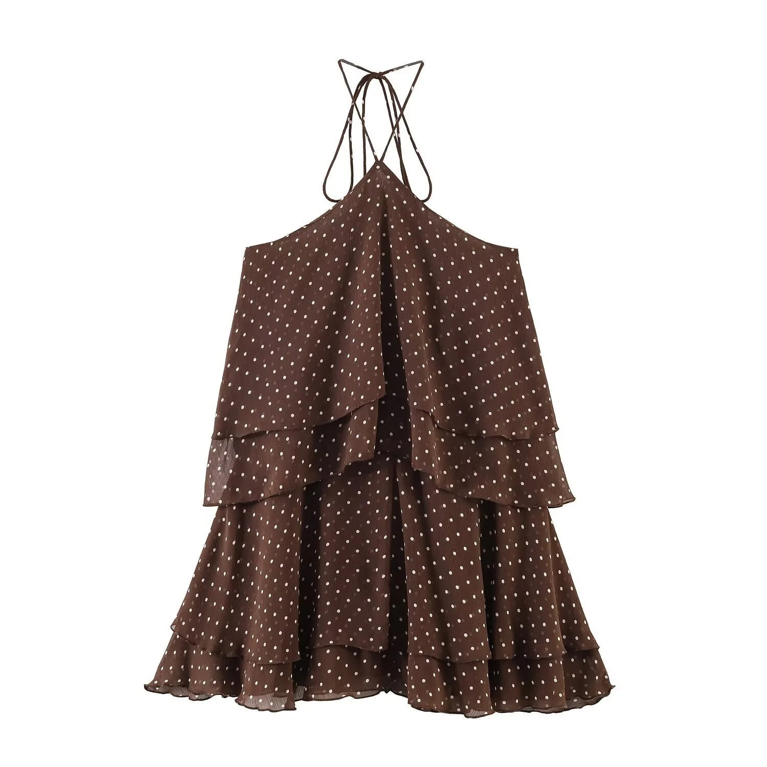 Damen Sommerkleid mit voluminösen Rüschendetails und tiefem V-Ausschnitt R&B - Image 5