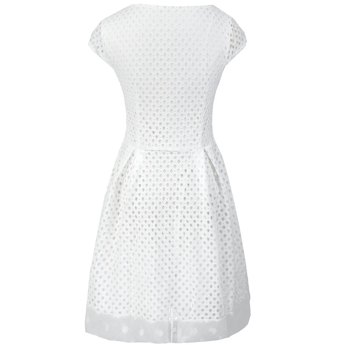 Damen Sommerliches Kleid mit ausgefallenem Strukturdesign und breitem Taillengürtel R&B - Image 3