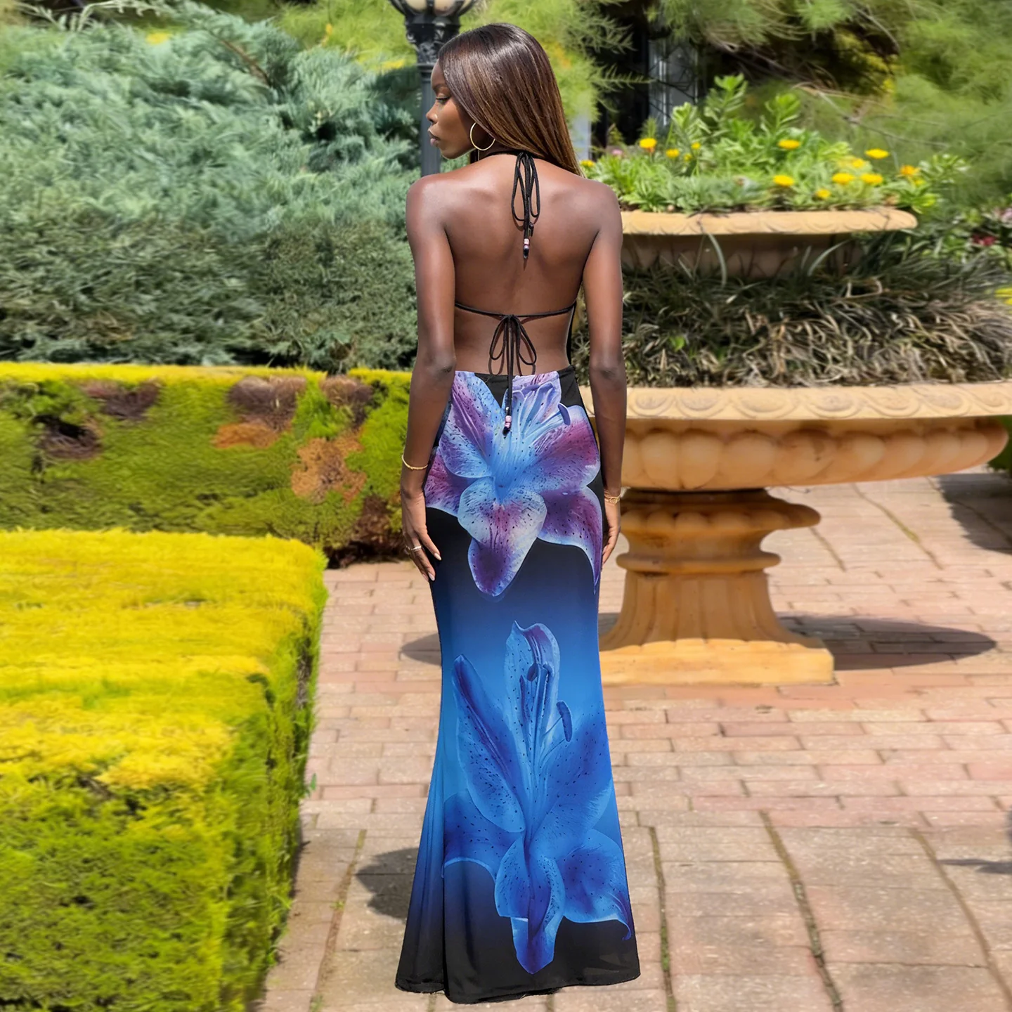 Damen Sommerliches Maxikleid mit aufregenden Blumenmotiven Heidi-Mode - Image 4