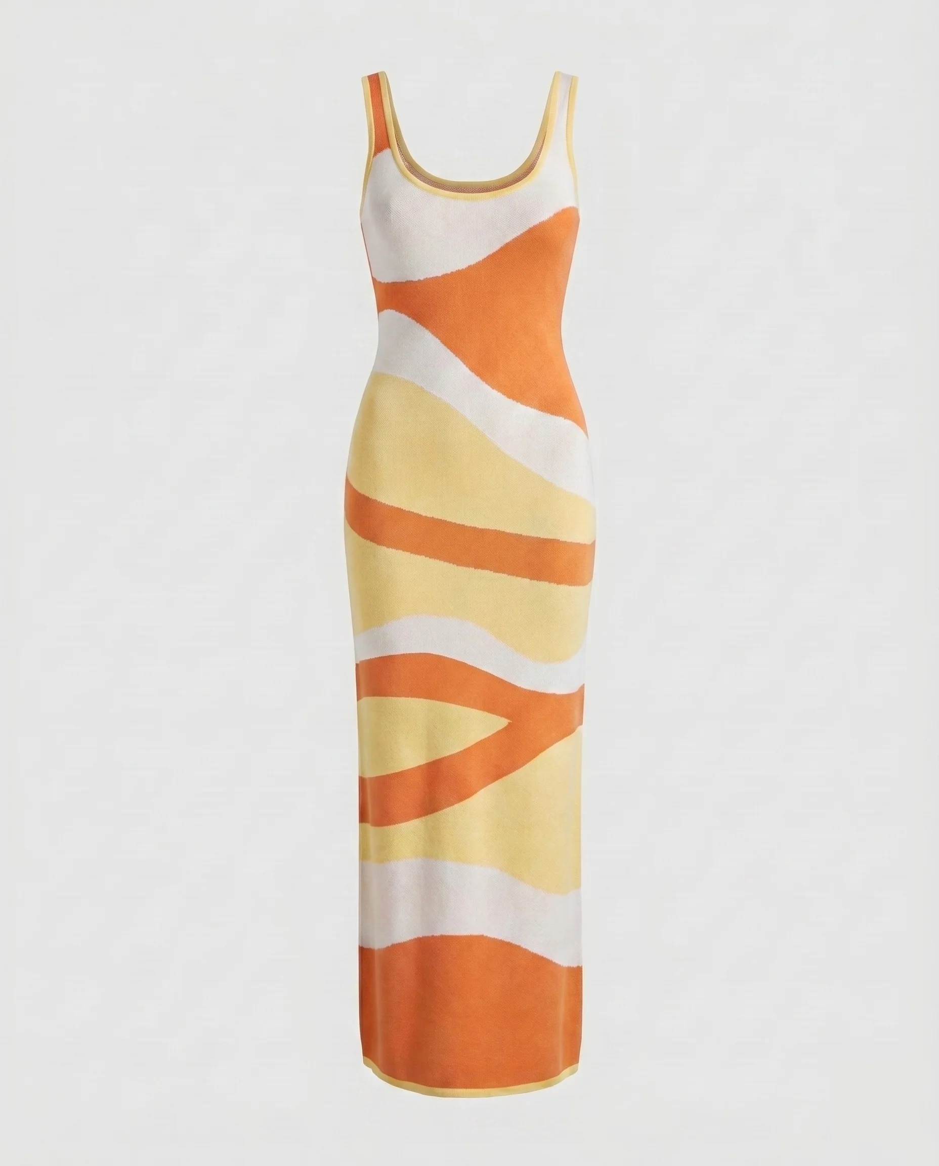 Damen Sommerliches Maxikleid mit modernen Farbblockmustern - Image 6