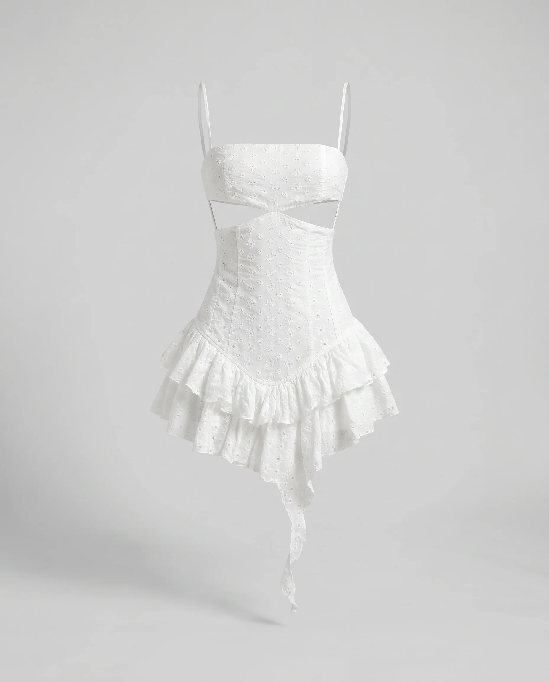 Damen Sommerliches Mini-Kleid mit Rüschen und Cut-Outs R&B - Image 5