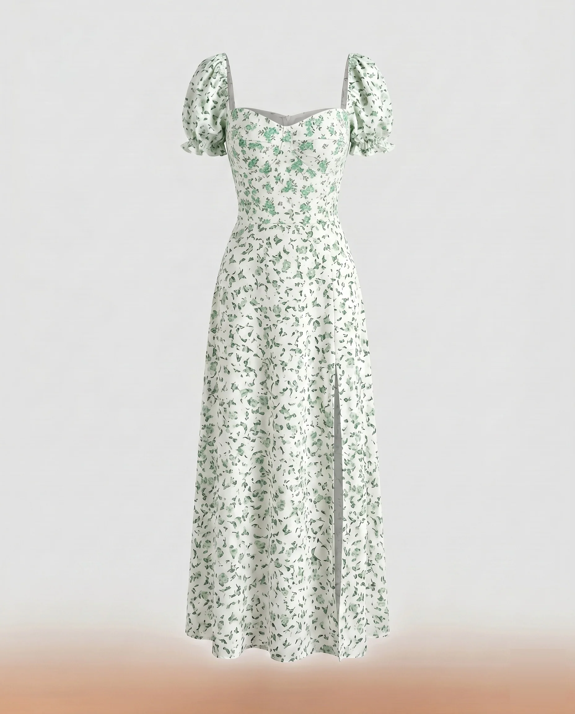 Damen Sommerliches Minikleid mit Puffärmeln und floralem Muster R&B - Image 7