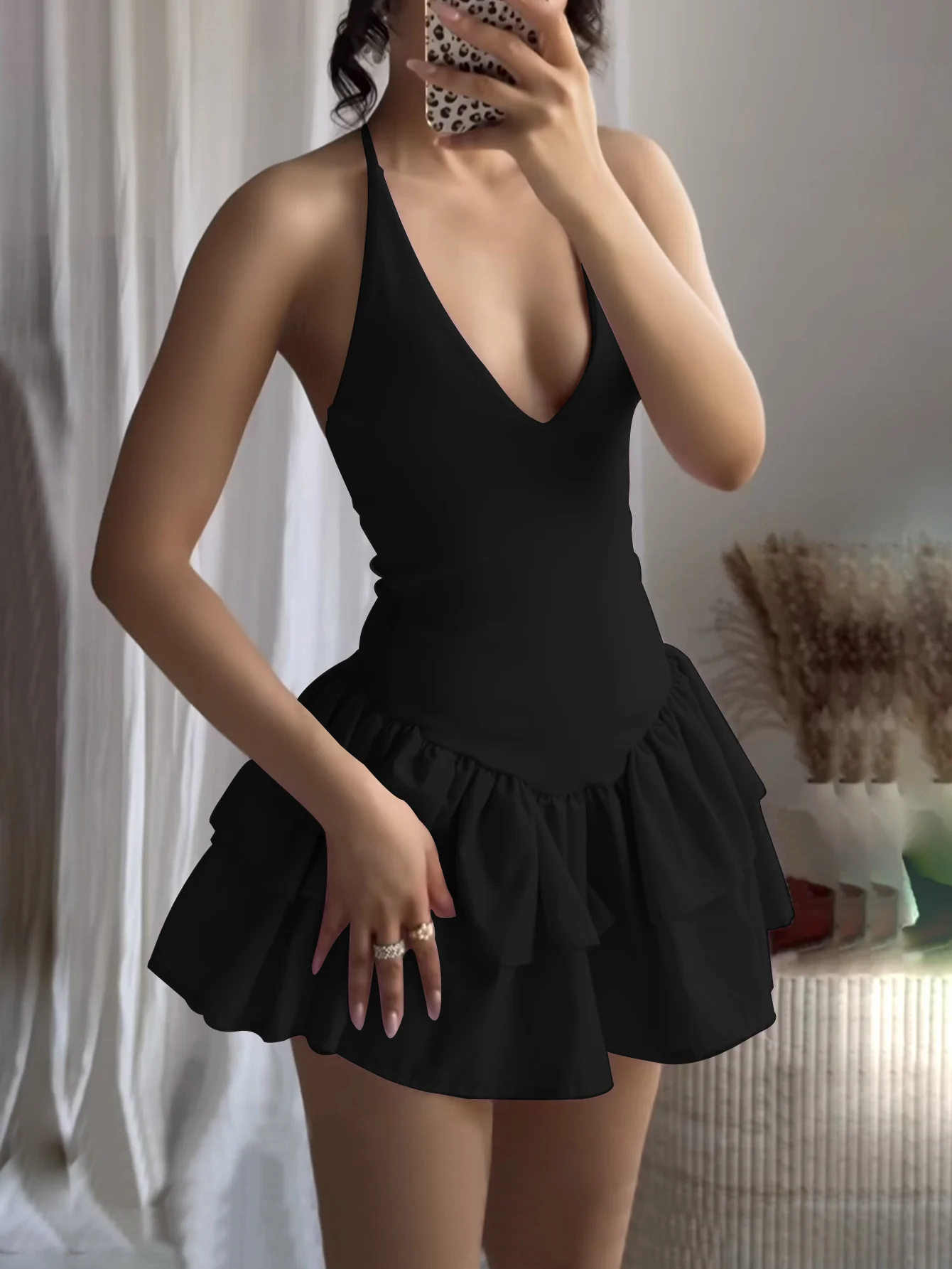 Damen Sommerliches Minikleid mit volanter Rüschenverarbeitung R&B - Image 7