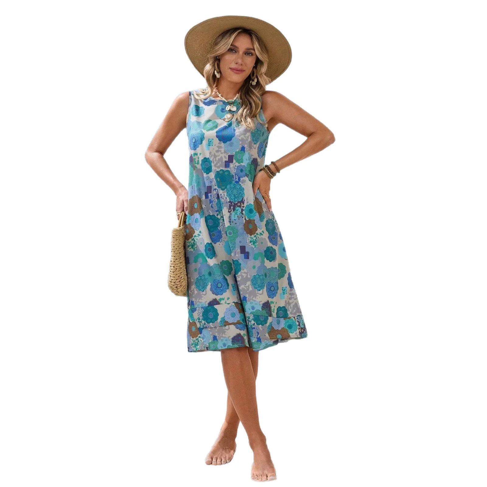 Damen Sommerliches Strandkleid mit floralem Muster und lockerer Passform R&B - Image 5