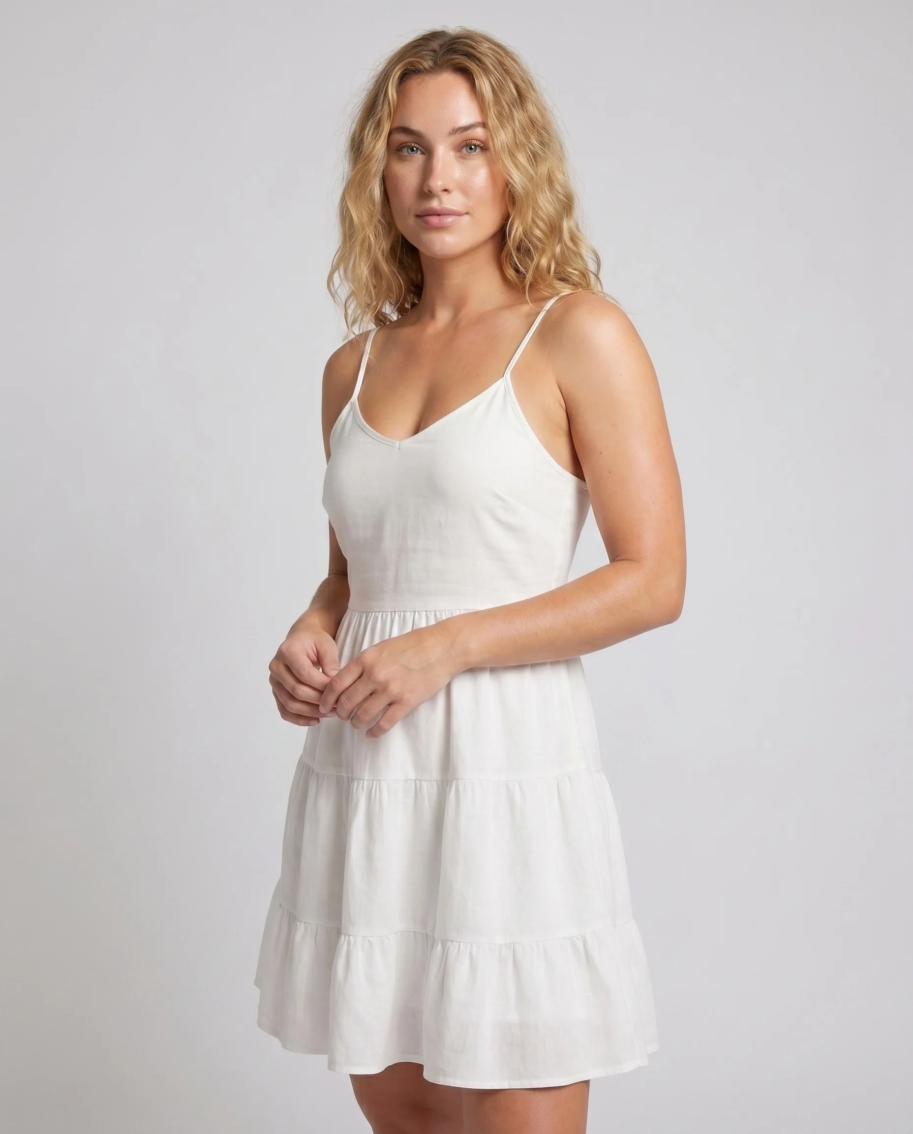 Damen Sommerliches Strandkleid mit Spaghettiträgern R&B - Image 2