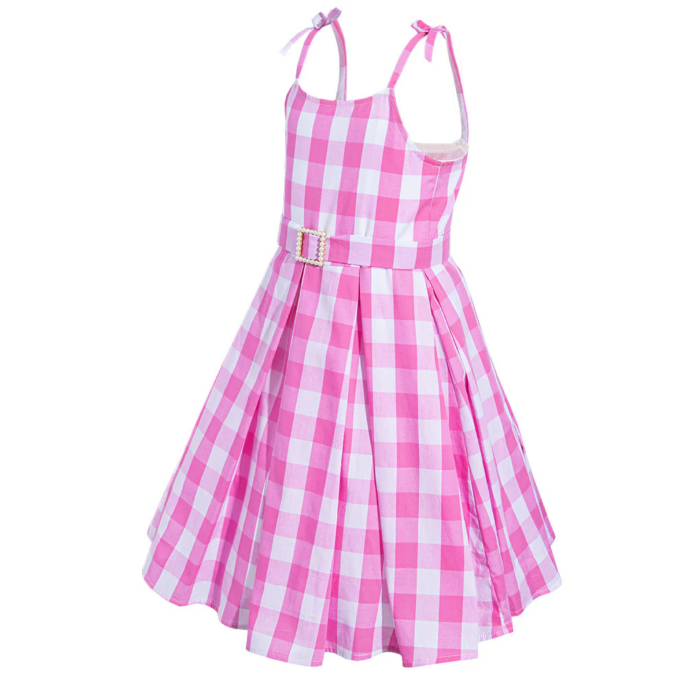 Damen Sommerliches Viskosekleid mit Karomuster und Taillengürtel R&B - Image 3