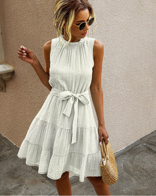 Damen Sommerliches Wickelkleid mit Volants und Taillengürtel R&B - Image 6