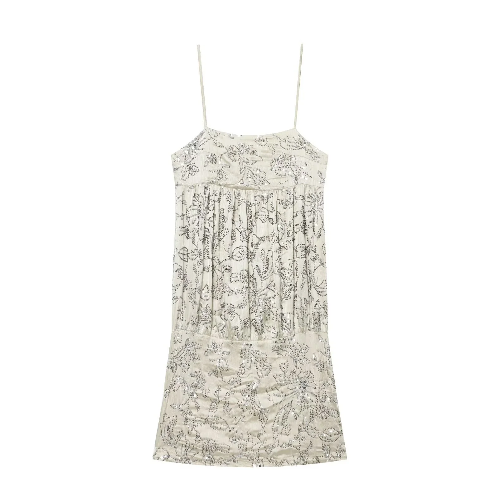 Damen Spaghettiträgerkleid mit verspieltem floralem Design und lockerer Passform R&B