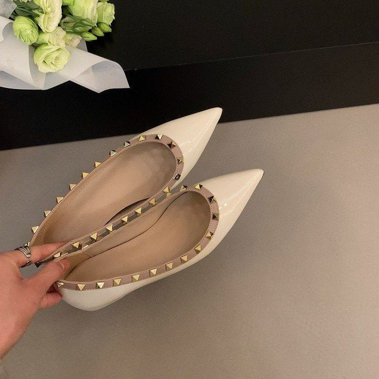 Damen spitze Ballerinas mit elegantem Riemchen und dekorativen Nieten R&B - Image 3