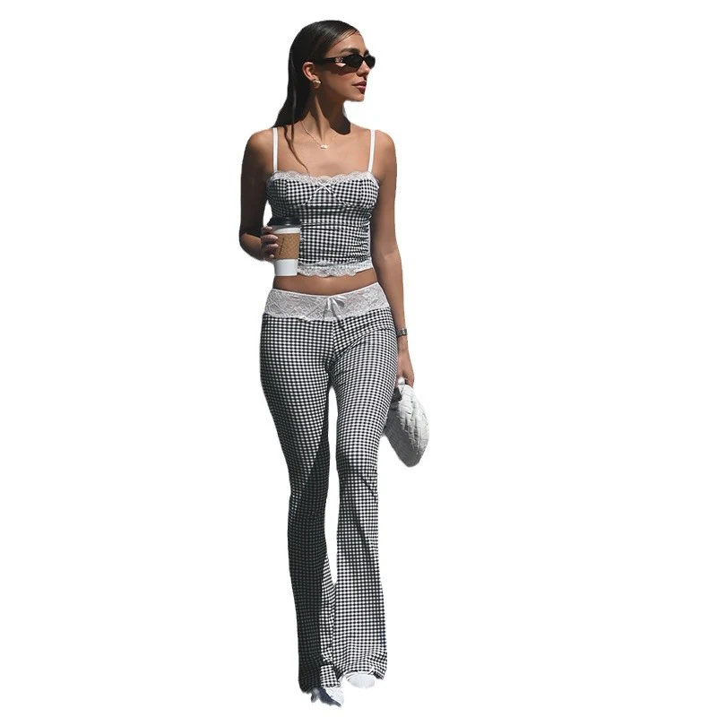 Damen Spitzen-Bustier mit Karo-Design und verstellbaren Trägern Heidi-Mode - Image 5