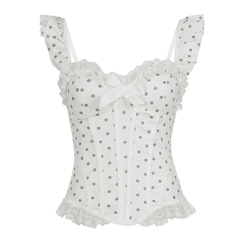 Damen Spitzen-Bustier mit Rüschendetails und Punkten R&B - Image 5