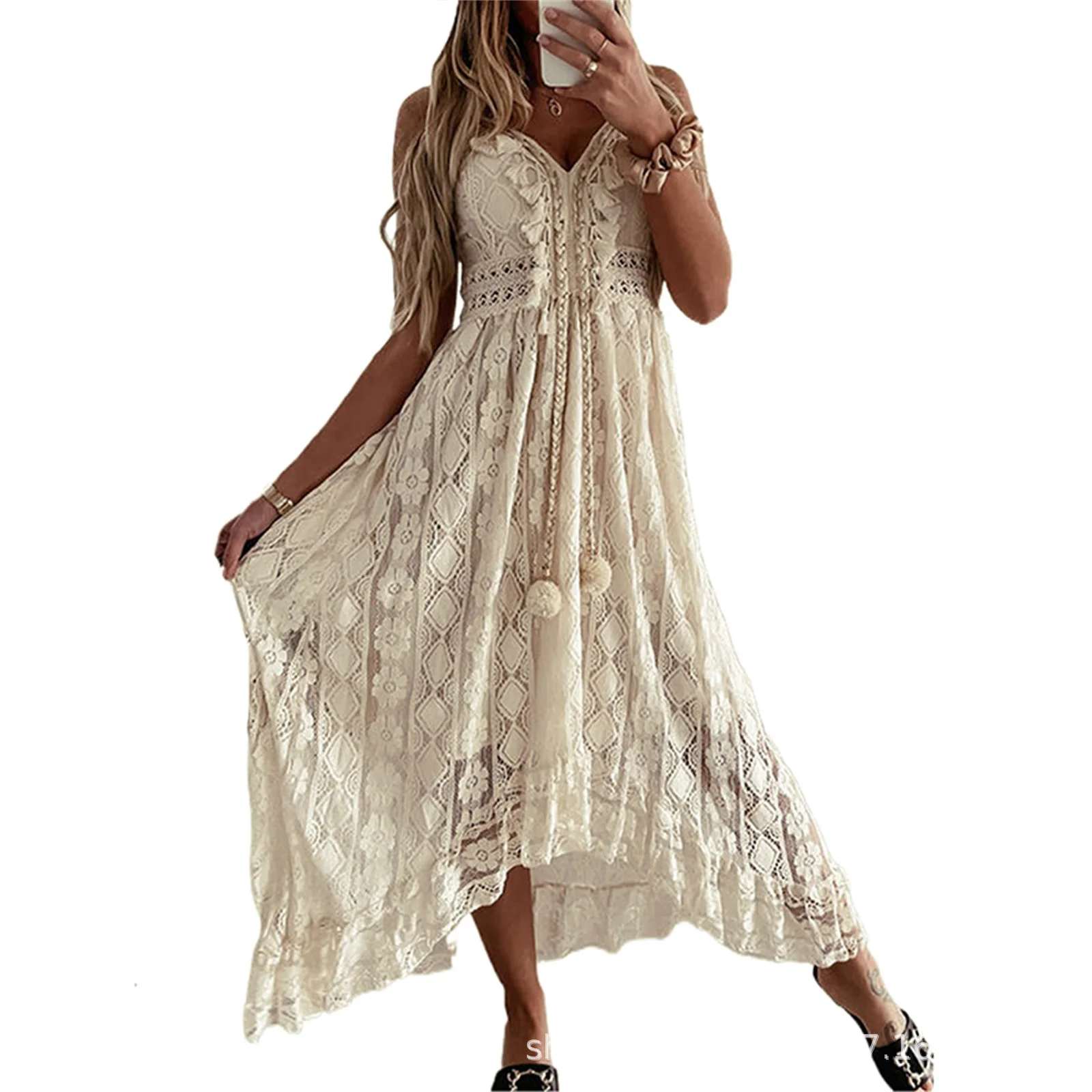 Damen Spitzen Maxikleid R&B - Image 3