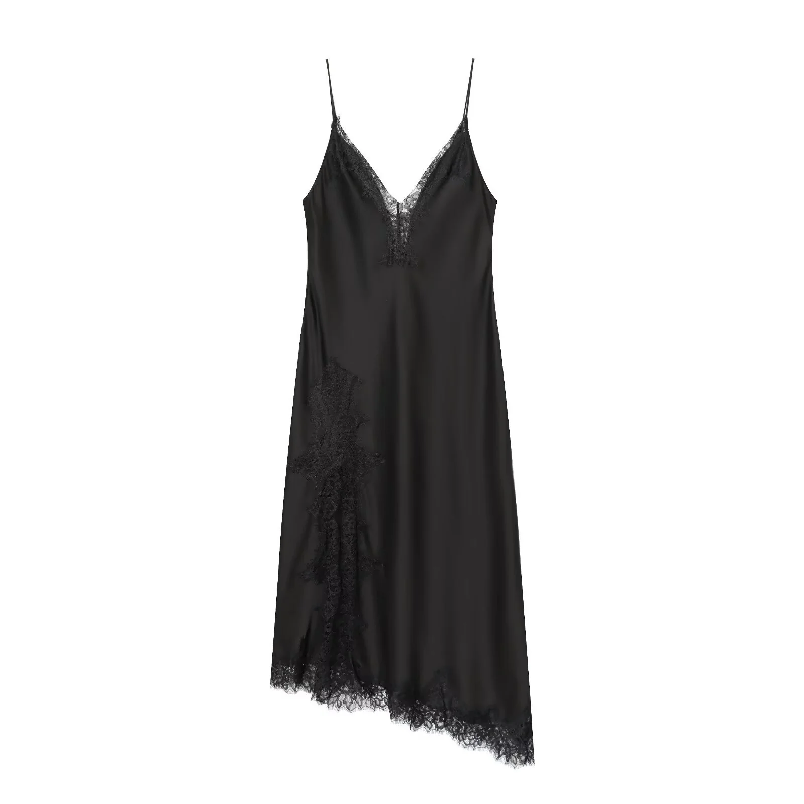 Damen Spitzen-Nachtkleid aus fließendem Stoff mit verspielten Rüschendetails R&B - Image 6