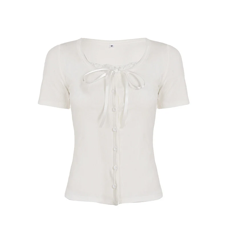 Damen Spitzen-Oberteil mit dekorativen Schnürdetails R&B - Image 8