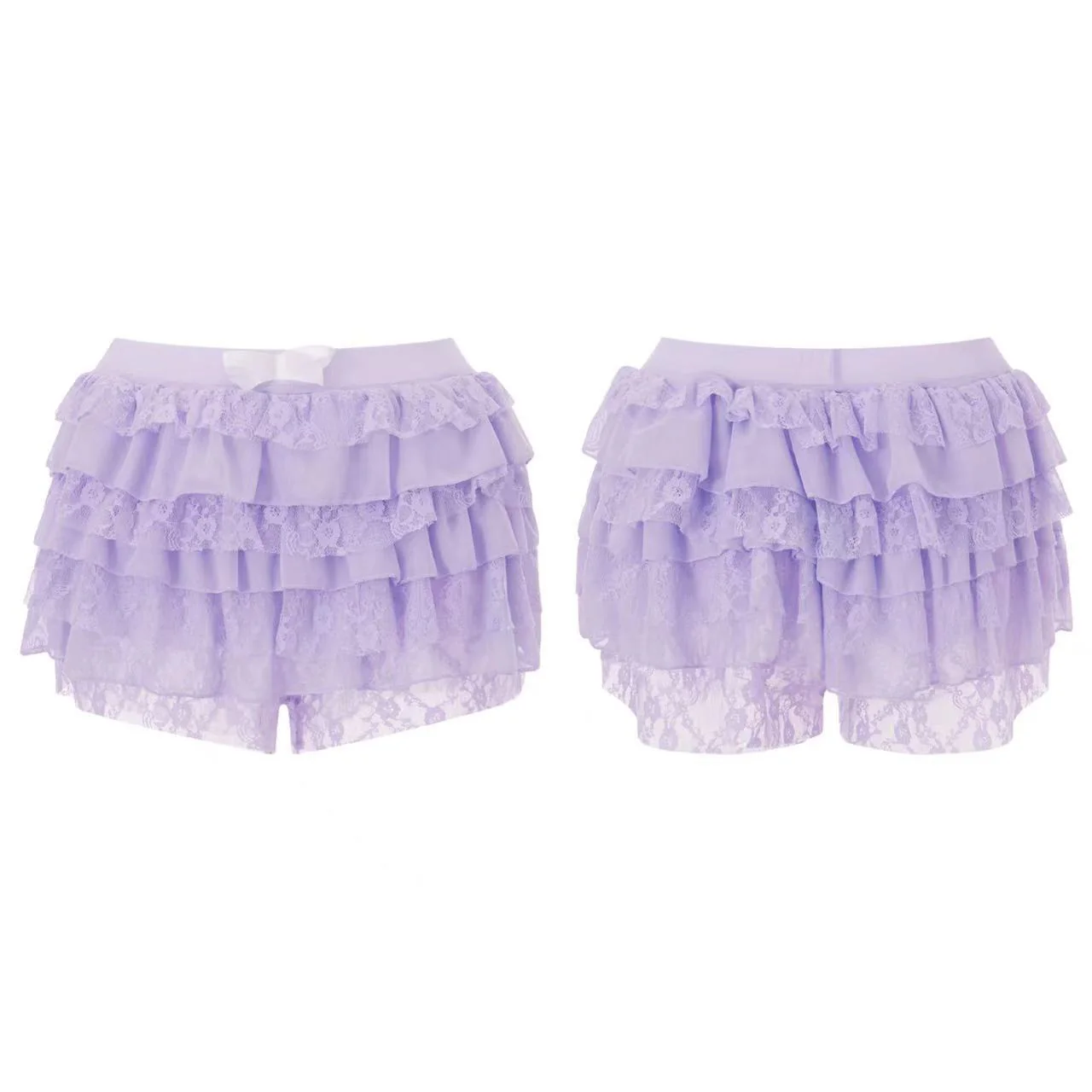 Damen Spitzen-Shorts mit voluminösen Rüschendetails R&B - Image 6