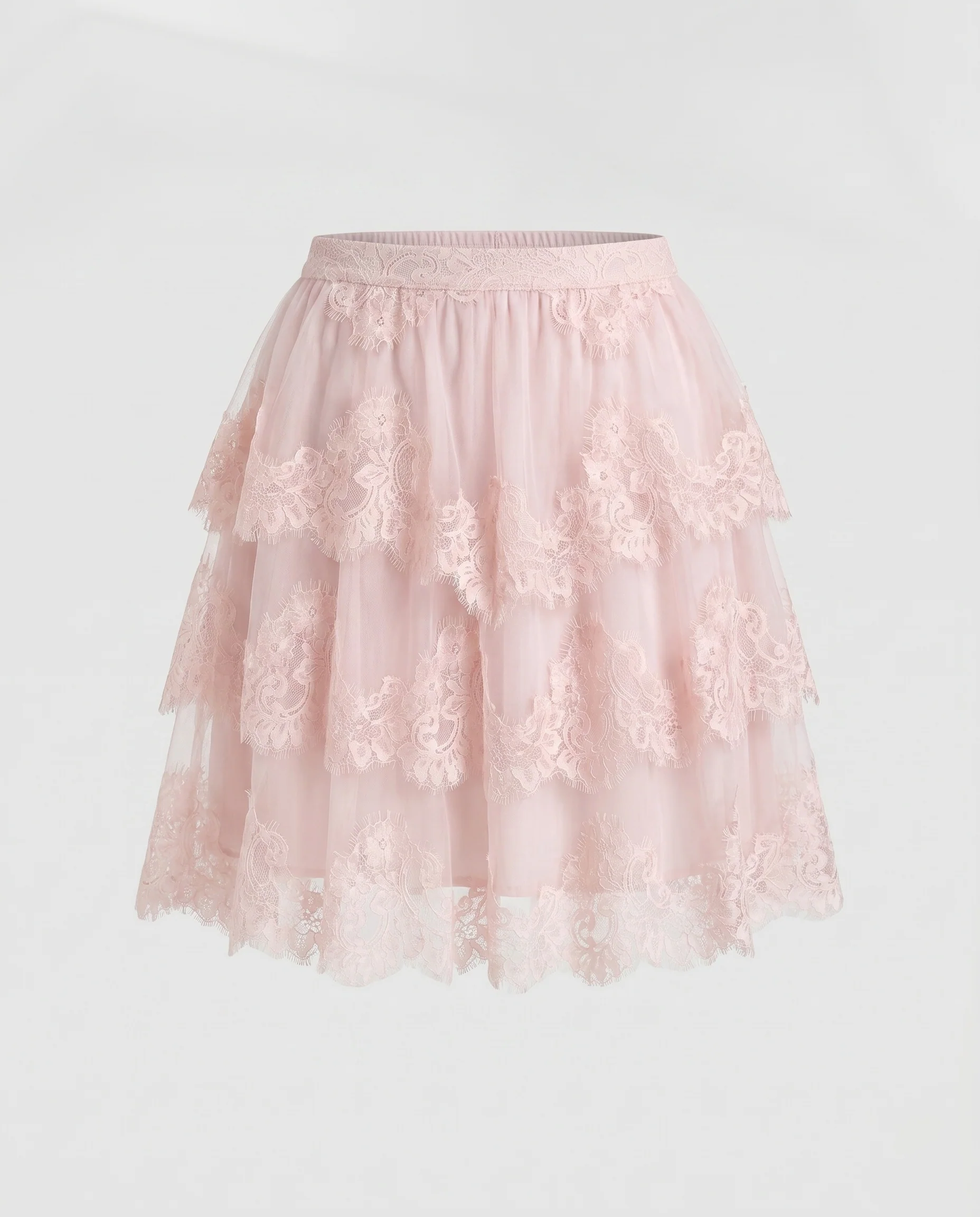 Damen Spitzenbluse mit romantischen Volants und feinen Trägern R&B - Image 2