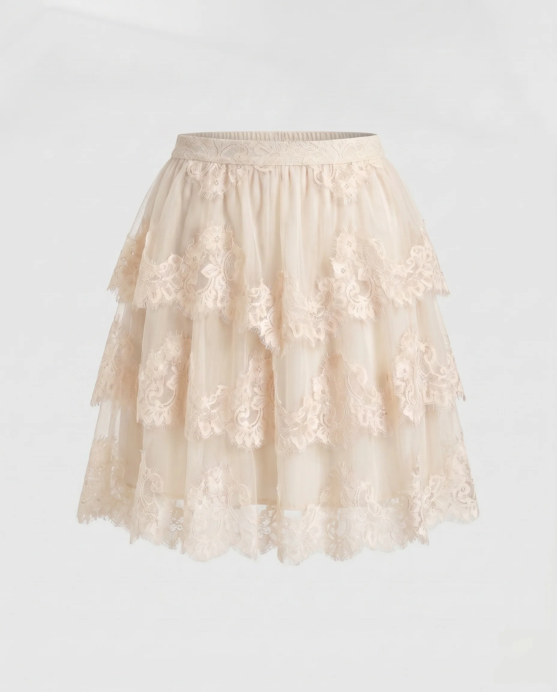 Damen Spitzenbluse mit romantischen Volants und feinen Trägern R&B - Image 3