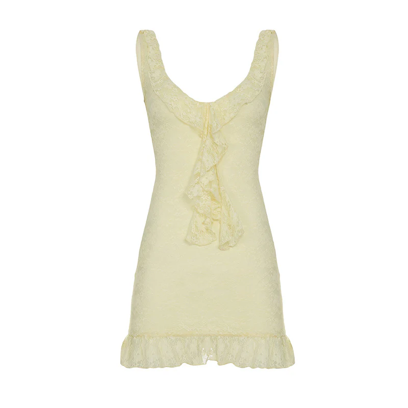 Damen Spitzenkleid mit zarten Rüschendetails und figurbetontem Schnitt Heidi-Mode - Image 7