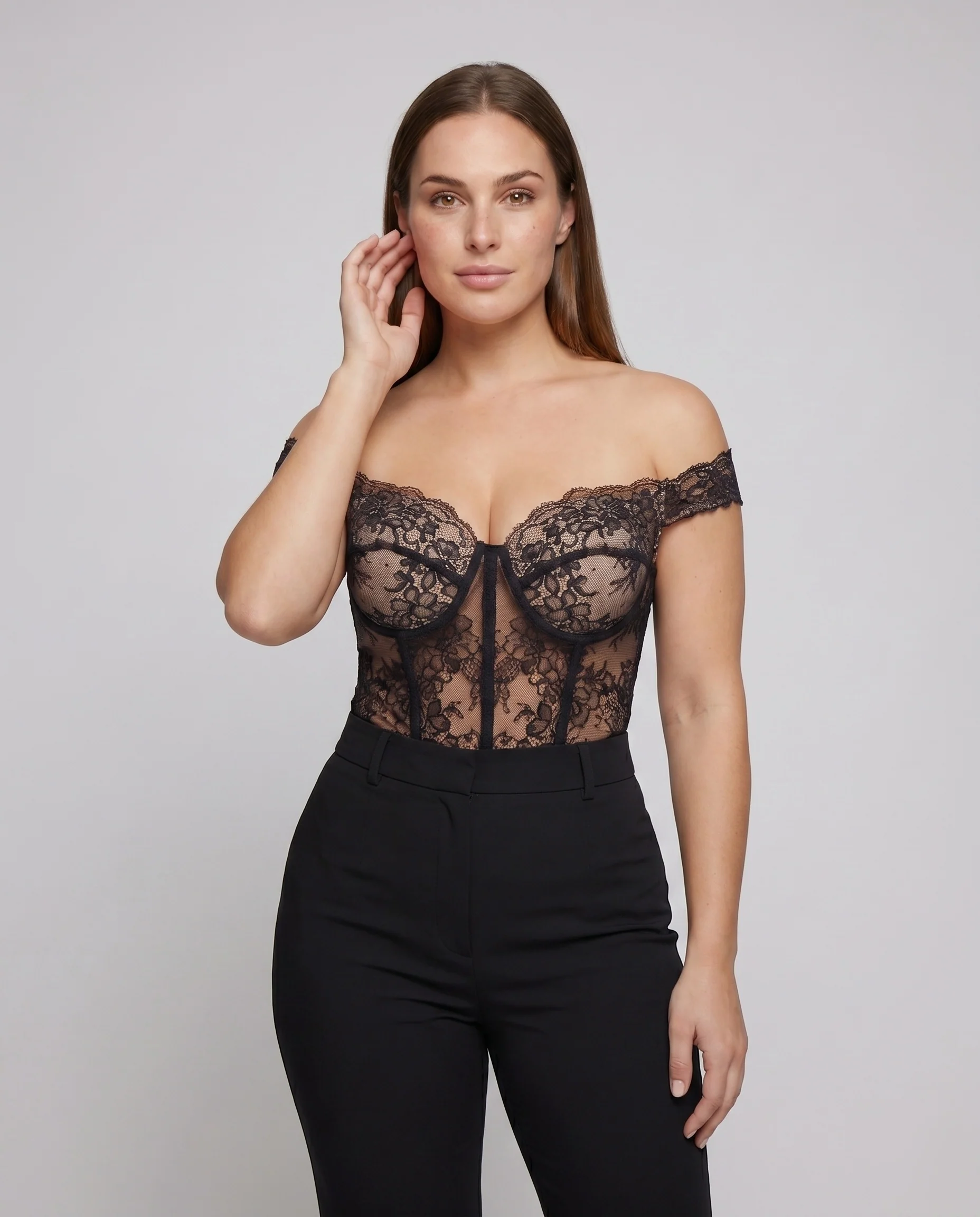 Damen Spitzenoberteil mit romantischen Details R&B - Image 2