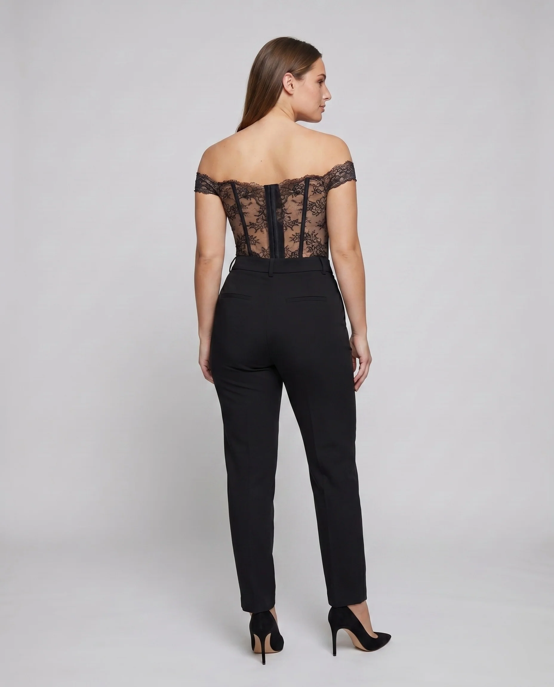 Damen Spitzenoberteil mit romantischen Details R&B - Image 4