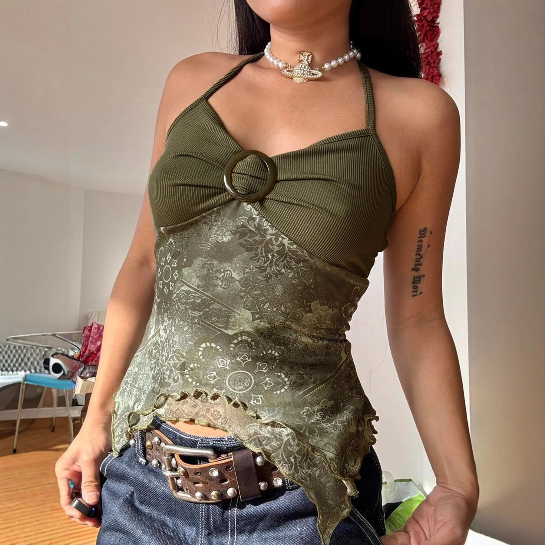 Damen Spitzentop mit floralem Muster und raffinierten Details R&B - Image 3