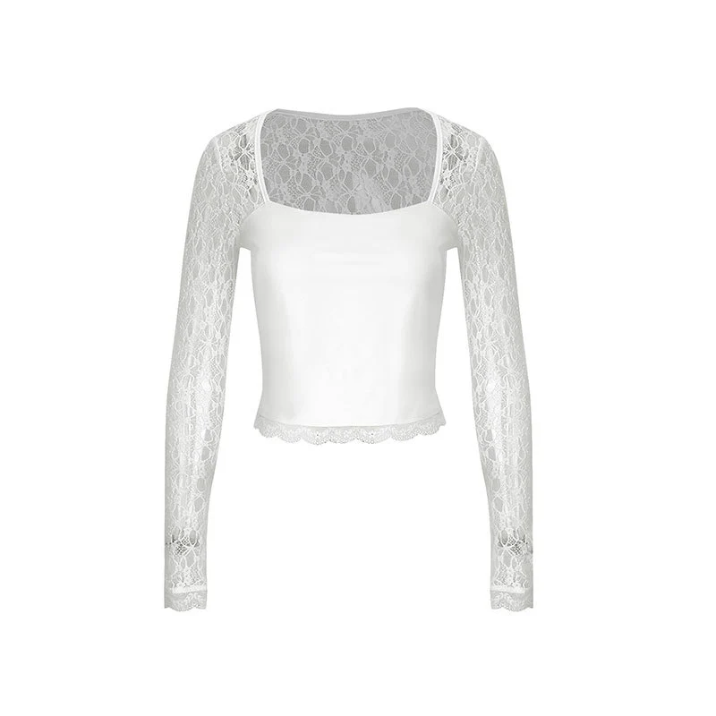 Damen Spitzentop mit langen Ärmeln und elegantem Schnitt R&B - Image 5