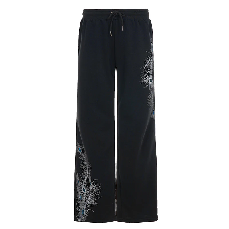 Damen Sporthose mit feinem Pfauenfeder-Druck R&B - Image 7