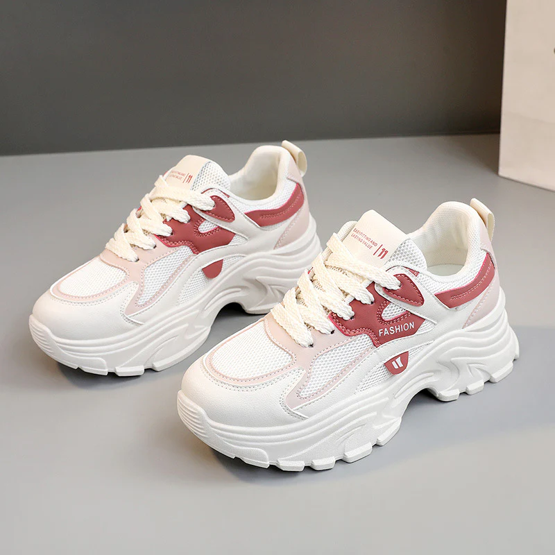 Damen sportive Chunky Sneakers mit atmungsaktivem Mesh-Obermaterial und dämpfendem Sohlenprofil R&B - Image 7