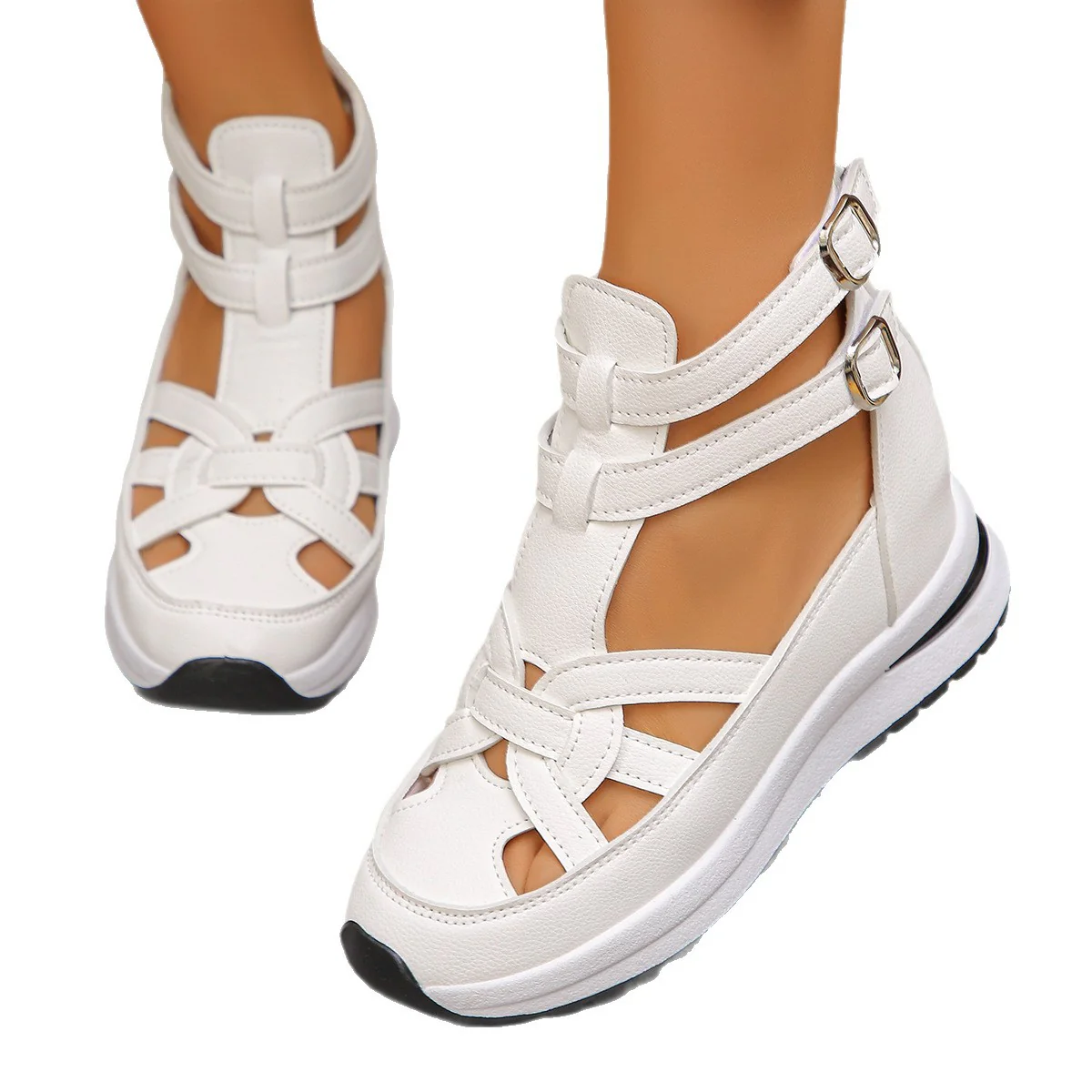 Damen sportive Sneaker-Sandalen mit atmungsaktiven Riemen und rutschfester Sohle Heidi-Mode - Image 14