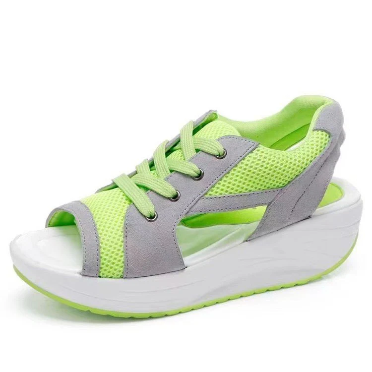 Damen sportlich gestaltete Sneaker-Sandalen mit offener Zehenpartie und atmungsaktiver Mesh-Oberfläche R&B - Image 2