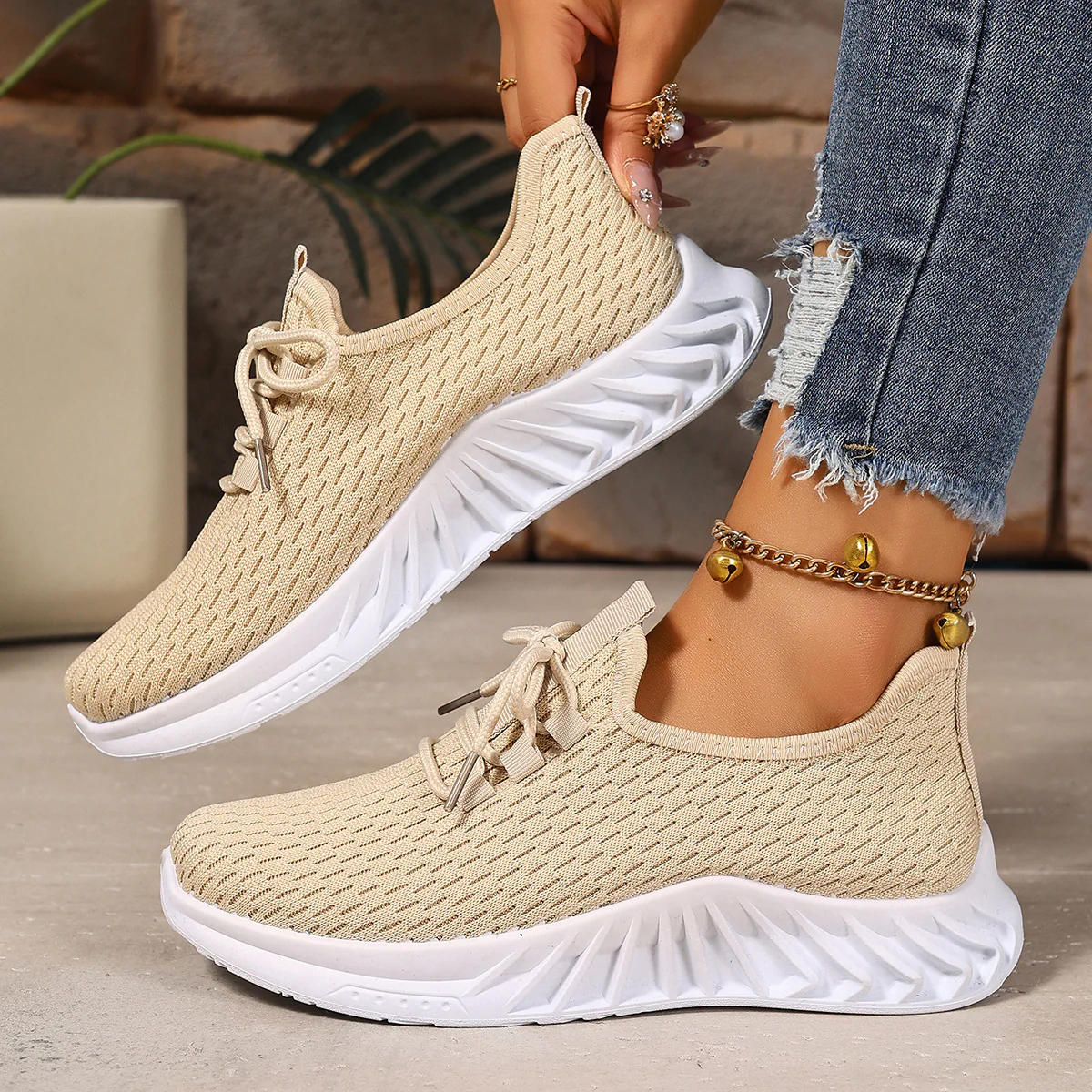 Damen Sportliche Atmungsaktive Sneakers mit flexiblem Sohlenkonzept Heidi-Mode - Image 6
