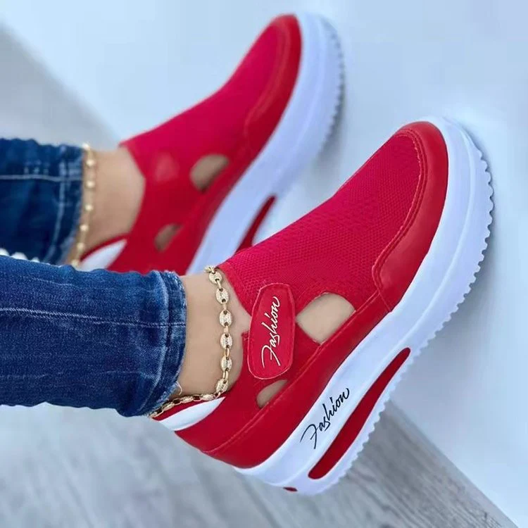 Damen Sportliche Slip-On Sneakers mit atmungsaktivem Mesh-Obermaterial und komfortabler Innensohle R&B - Image 3