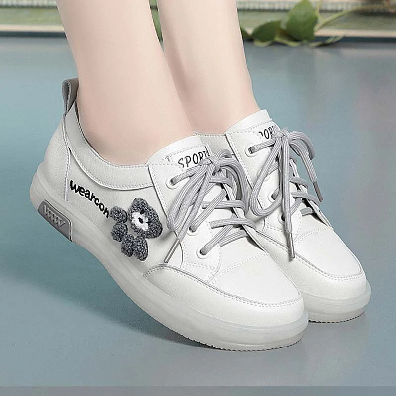 Damen Sportliche Sneaker aus hochwertigem Leder mit verspieltem Motiv und komfortabler Dämpfung R&B - Image 3