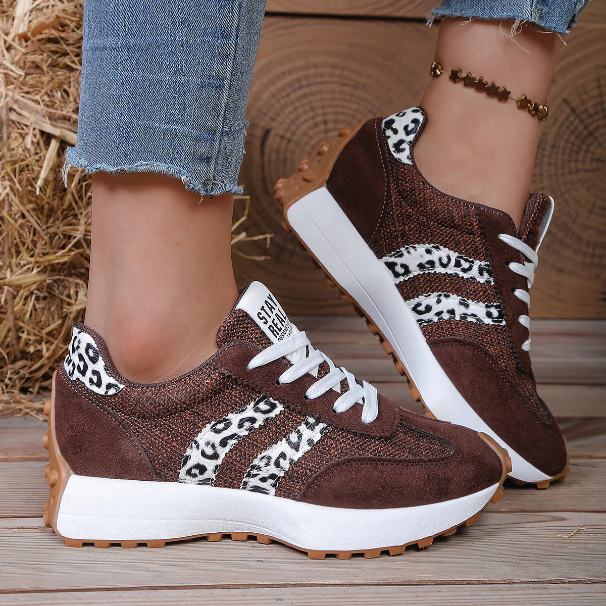 Damen sportliche Sneaker im Retro-Design mit atmungsaktiven Materialien R&B - Image 24