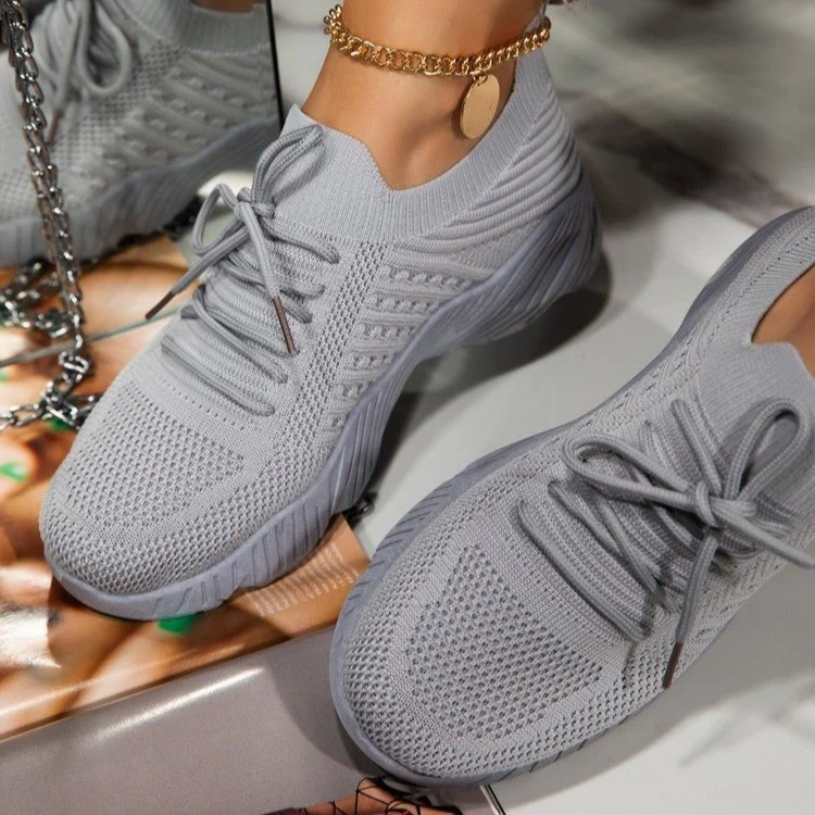 Damen sportliche Sneaker mit atmungsaktiver Strick-Oberfläche und innovativer Dämpfung R&B - Image 4