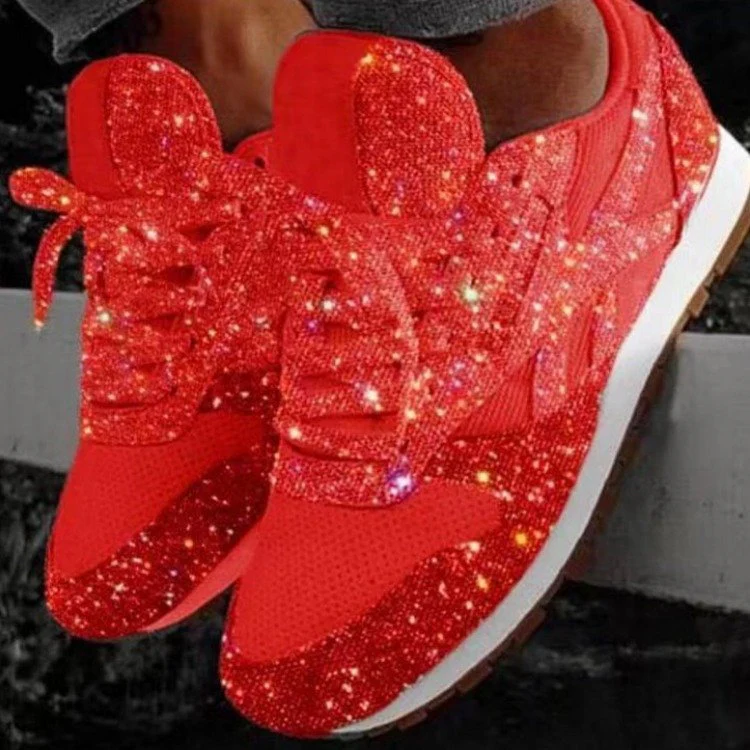 Damen Sportliche Sneaker mit funkelndem Glitzer-Design R&B - Image 6