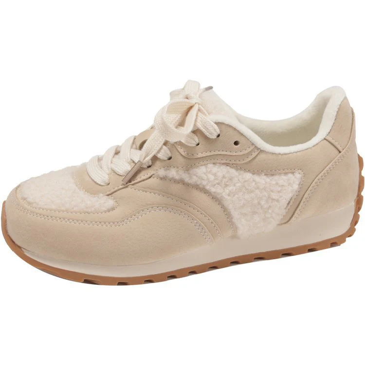 Damen sportliche Sneaker mit kuscheligem Fellkragen und rutschfester Gummisohle R&B - Image 5