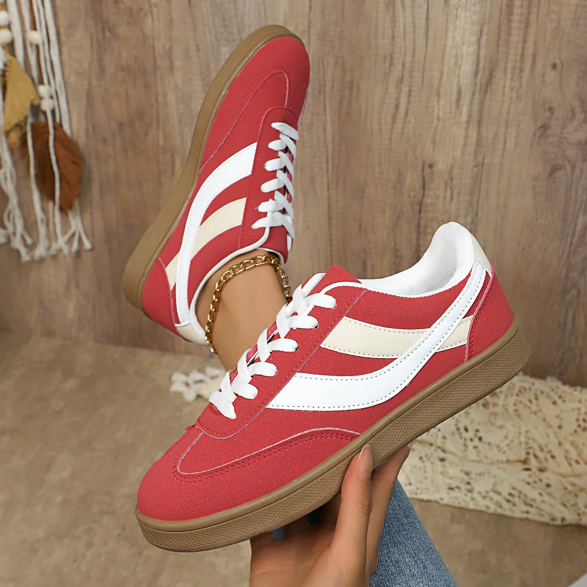 Damen Sportliche Sneakers mit atmungsaktivem Textil-Obermaterial und rutschfester Sohle R&B - Image 2