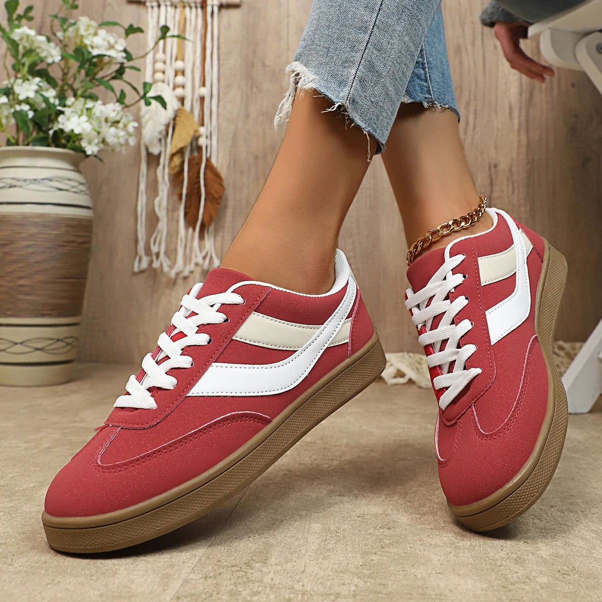 Damen Sportliche Sneakers mit atmungsaktivem Textil-Obermaterial und rutschfester Sohle R&B - Image 7