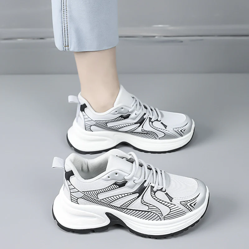Damen Sportliche Sneakers mit atmungsaktiver Mesh-Oberfläche und stabilisierender Sohle Heidi-Mode - Image 3