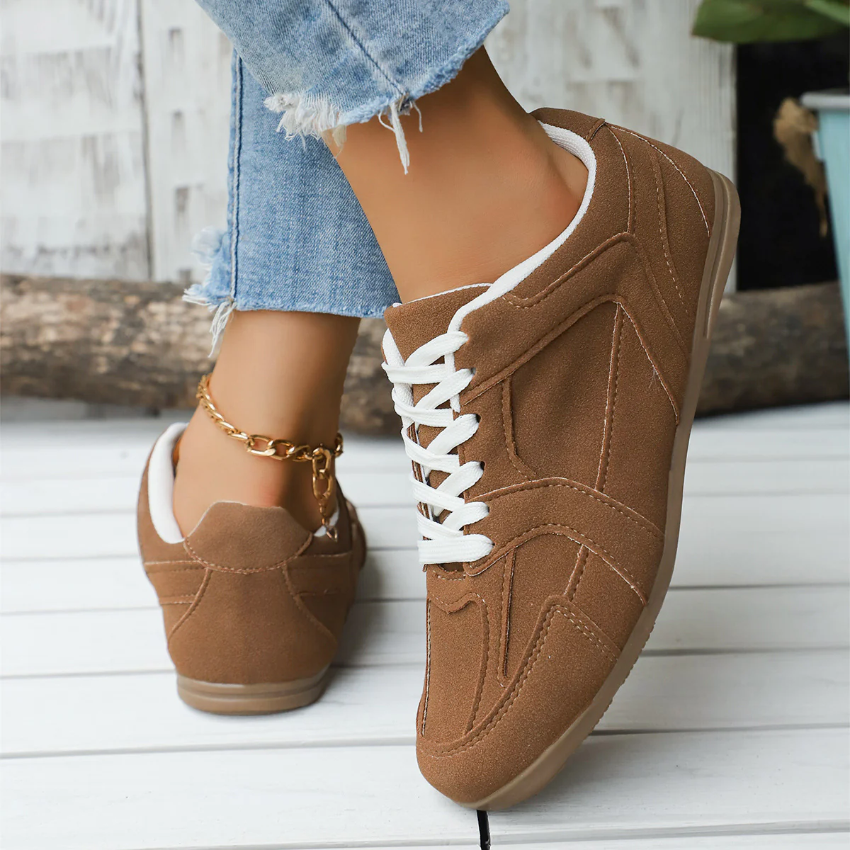 Damen Sportliche Sneakers mit atmungsaktiver Oberflächenstruktur R&B - Image 3