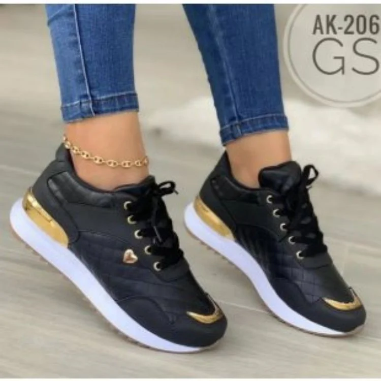 Damen Sportliche Sneakers mit metallischen Akzenten und atmungsaktivem Obermaterial R&B - Image 2