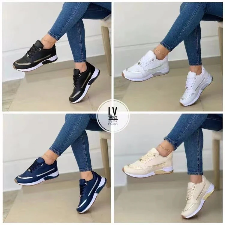 Damen Sportliche Sneakers mit modischem Metallic-Detail und rutschfester Sohle Heidi-Mode - Image 4