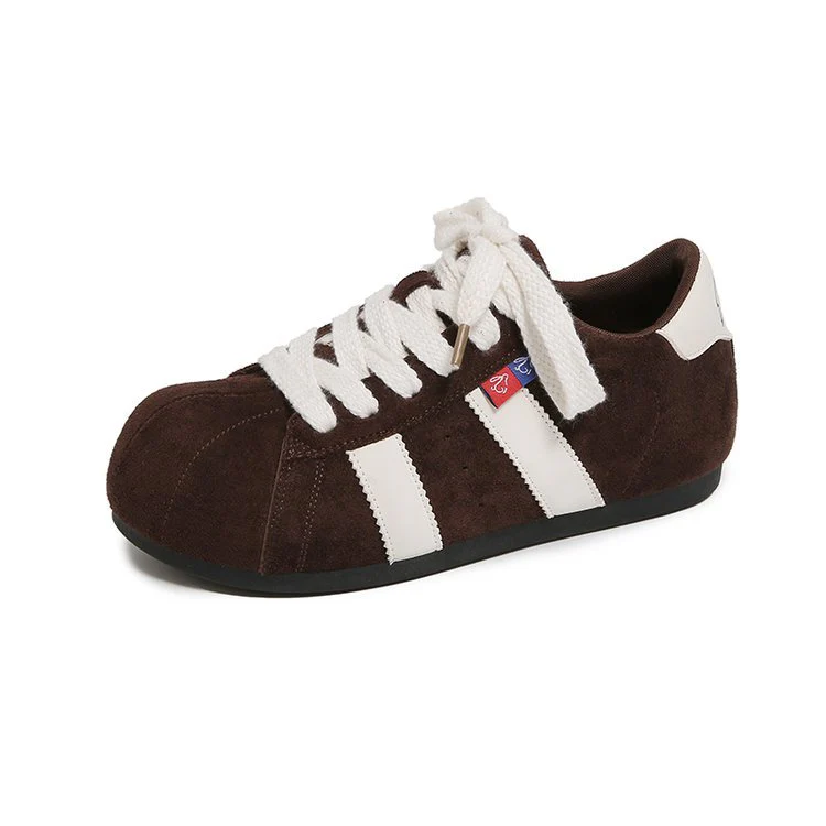 Damen sportliche Sneakers mit robustem Wildleder und elastischem Schnürsystem R&B - Image 6