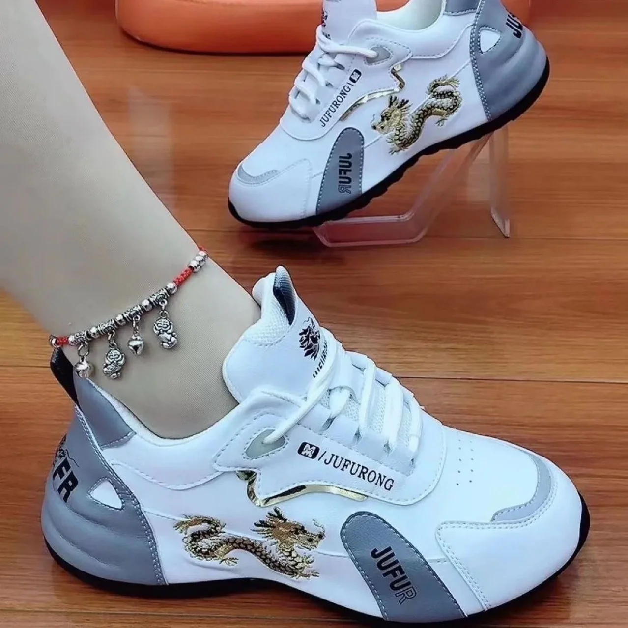 Damen Sportliche Sneakers mit trendigem Drachenmuster R&B - Image 9