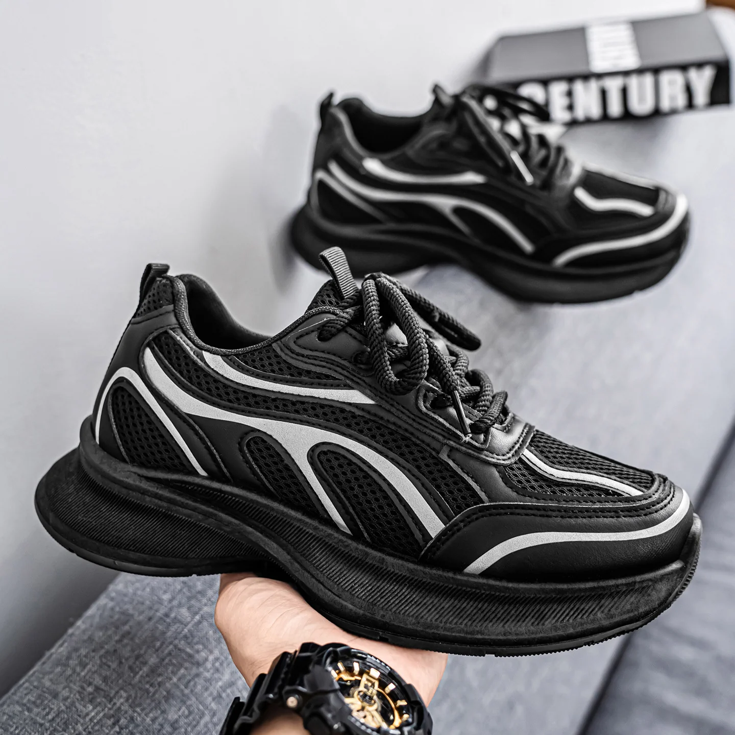 Damen Sportliche Trend Sneakers mit atmungsaktivem Mesh und dämpfender Sohle R&B - Image 2