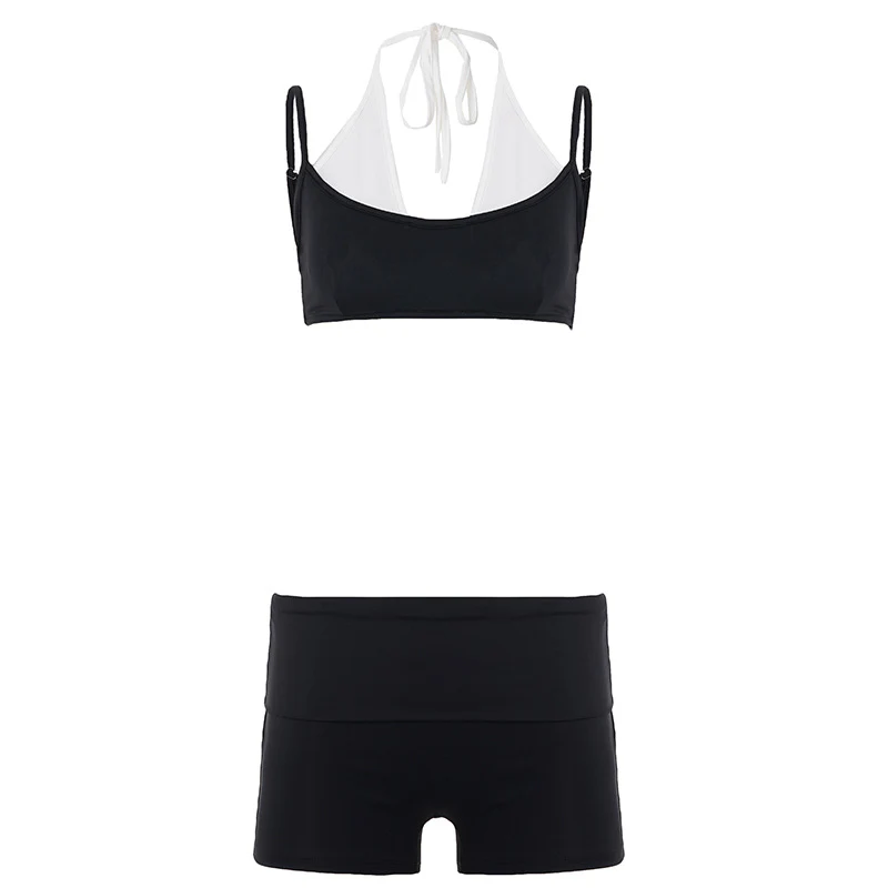 Damen Sportlicher Bikini mit hoch sitzender Shorts und verstellbaren Trägern R&B - Image 6