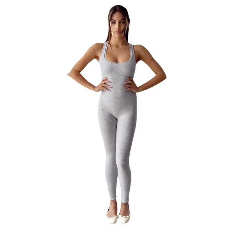 Damen Sportlicher Einteiler mit Spaghettiträgern und figurbetonter Passform Heidi-Mode - Image 5