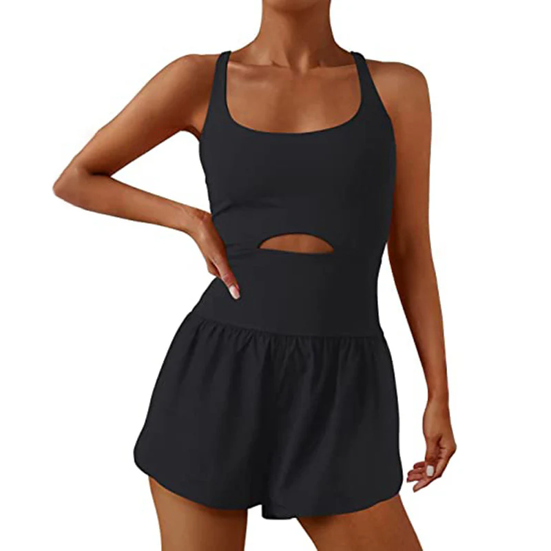 Damen Sportlicher Jumpsuit mit tailliertem Schnitt und tiefem Ausschnitt R&B - Image 4